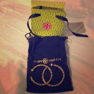 Tory Burch gold hoop earrings